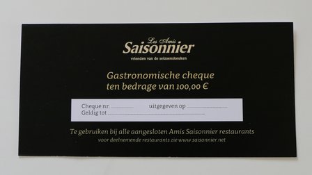 Culinaire Cheque 100 euro